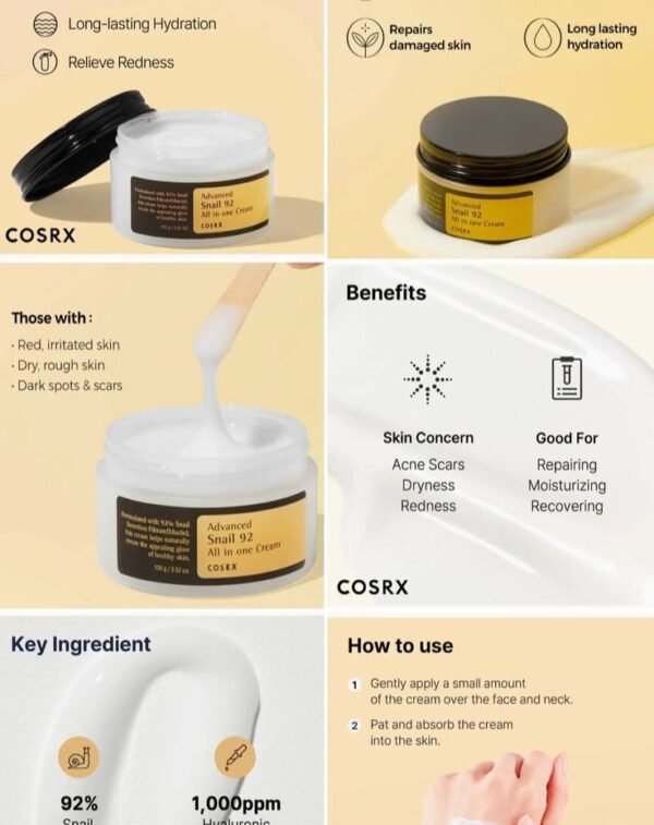 Cosrx snail mucin cream - Image 2